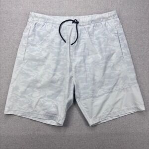 Tasc Performance Shorts Mens XL Gray Camo Bamboo 2 In 1 Lined Active Gym Running